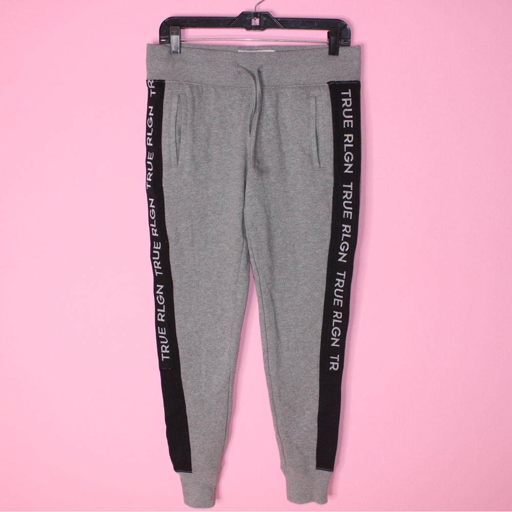 Brand New True Religion Grey/Black Jogger Ladies Sweat Pants Sz XS